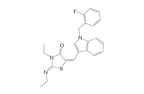 Thiazolidin-4-one, 3-ethyl-2-ethylimino-5-[1-(2-fluorobenzyl)-1H-indol-3-ylmethylene]-