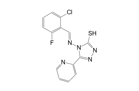 4-{[(E)-(2-chloro-6-fluorophenyl)methylidene]amino}-5-(2-pyridinyl)-4H-1,2,4-triazole-3-thiol
