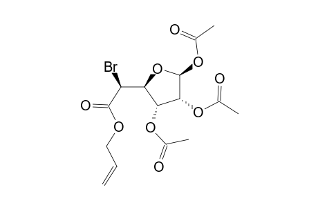 (2S)-2-bromo-2-[(2S,3S,4R,5S)-3,4,5-triacetoxytetrahydrofuran-2-yl]acetic acid allyl ester