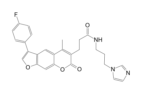 7H-furo[3,2-g][1]benzopyran-6-propanamide, 3-(4-fluorophenyl)-N-[3-(1H-imidazol-1-yl)propyl]-5-methyl-7-oxo-