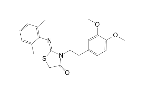 (2Z)-3-[2-(3,4-Dimethoxyphenyl)ethyl]-2-[(2,6-dimethylphenyl)imino]-1,3-thiazolidin-4-one