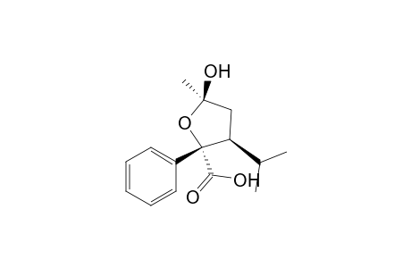 (2S,3S,5R)-5-Hydroxy-3-isopropyl-5-methyl-2-phenyltetrahydrofuran-2-carboxylic acid