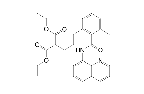 diethyl 2-(3-(3-methyl-2-(quinolin-8-ylcarbamoyl)phenyl)propyl)malonate