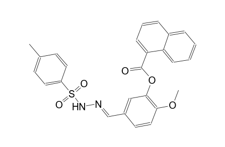 2-methoxy-5-((E)-{[(4-methylphenyl)sulfonyl]hydrazono}methyl)phenyl 1-naphthoate