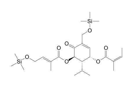 [(1R,5S,6S)-3-(Hydroxymethyl)-5-[(Z)-2-methylbut-2-enoyl]oxy-2-oxo-6-propan-2-ylcyclohex-3-en-1-yl] (E)-4-hydroxy-2-methylbut-2-enoate, 2tms derivative