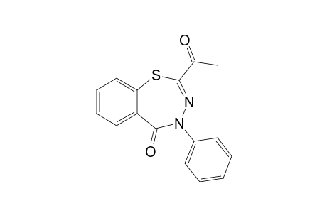 2-Acetyl-4-phenyl-1,3,4-benzothiadiazepin-5(4H)-one