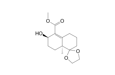 Methyl (2R*,4aS*)-2-hydroxy-4a-methyl-5-oxo-2,3,4,4a,6,7,8-heptahydronaphthalenecarboxylate 5-ethyleneacetal