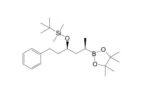 tert-Butyldimethyl(((3R,5R)-1-phenyl-5-(4,4,5,5-tetramethyl-1,3,2-dioxaborolan-2-yl)hexan-3-yl)oxy)silane