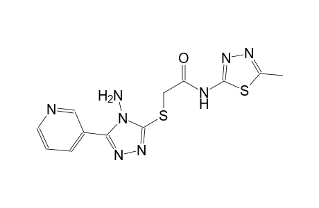 acetamide, 2-[[4-amino-5-(3-pyridinyl)-4H-1,2,4-triazol-3-yl]thio]-N-(5-methyl-1,3,4-thiadiazol-2-yl)-