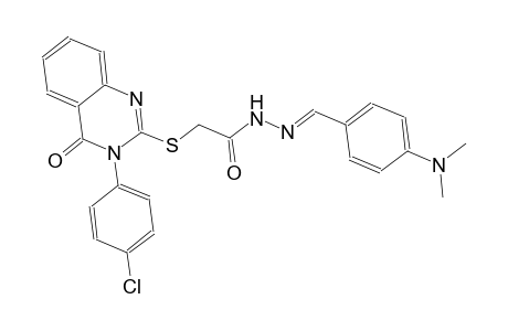 2-{[3-(4-chlorophenyl)-4-oxo-3,4-dihydro-2-quinazolinyl]sulfanyl}-N'-{(E)-[4-(dimethylamino)phenyl]methylidene}acetohydrazide