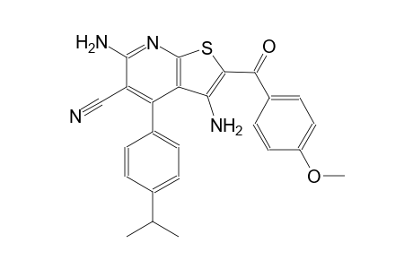 thieno[2,3-b]pyridine-5-carbonitrile, 3,6-diamino-2-(4-methoxybenzoyl)-4-[4-(1-methylethyl)phenyl]-