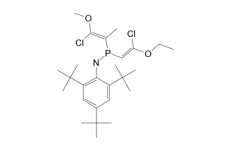 Z,Z-(2-CHLORO-2-ETHOXYCARBONYL)-(1-CHLORO-1-METHOXYPROPEN-2-YL)-PHOSPHONOUS_ACID_2,4,6-TRI-TERT.-BUTYLANILIDE