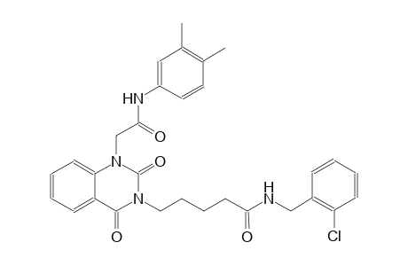 N-(2-chlorobenzyl)-5-(1-[2-(3,4-dimethylanilino)-2-oxoethyl]-2,4-dioxo-1,4-dihydro-3(2H)-quinazolinyl)pentanamide