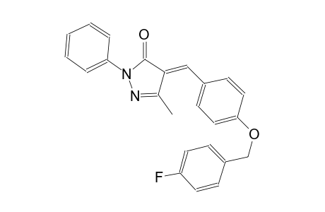 3H-pyrazol-3-one, 4-[[4-[(4-fluorophenyl)methoxy]phenyl]methylene]-2,4-dihydro-5-methyl-2-phenyl-, (4E)-