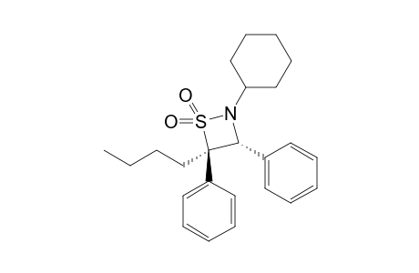 trans-4-n-Butyl-2-cyclohexyl-3,4-diphenyl-1,2-thiazetidine 1,1-dioxide