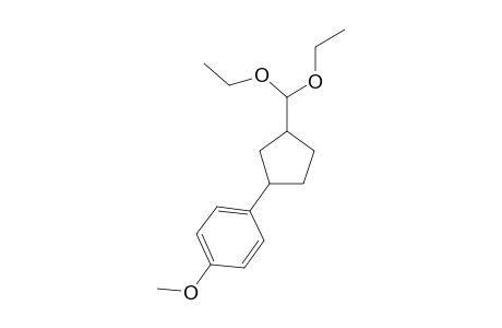 1-Formyl-3-(4-methoxyphenyl)cyclopententane Diethyl acetal
