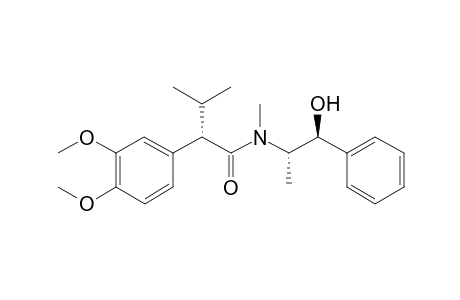 (+)-[2S,1S',2S']-N-(2'-Hydroxy-1'-methyl-2'-phenylethyl)-2-(3,4-dimethoxyphenyl)-N,3-dimethylbutanamide