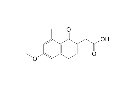 6-methoxy-8-methyl-1-oxo-1,2,3,4-tetrahydro-2-naphthaleneacetic acid