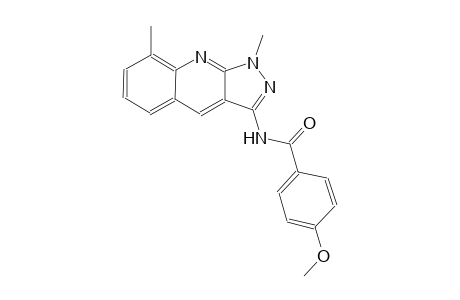 N-(1,8-dimethyl-1H-pyrazolo[3,4-b]quinolin-3-yl)-4-methoxybenzamide