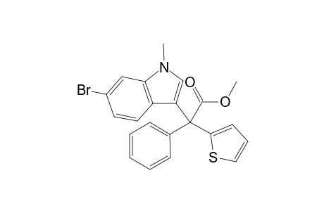 Methyl 2-(6-bromo-1-methyl-1H-indol-3-yl)-2-phenyl-2-(thiophen-2-yl)acetate