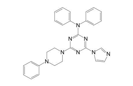 4-(1-imidazolyl)-N,N-diphenyl-6-(4-phenyl-1-piperazinyl)-1,3,5-triazin-2-amine