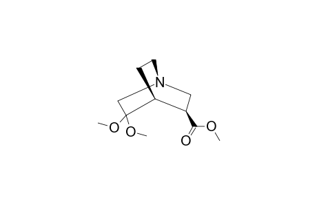 5,5-DIMETHOXY-1-AZABICYCLO-[2.2.2]-OCTANE-3-CARBOXYLIC-ACID-METHYLESTER;EXO-ISOMER
