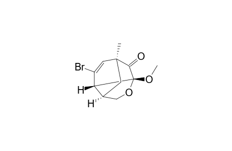 (1S*,3R*,6R*,7S*)-8-Bromo-3-methoxy-1-methyl-4-oxatricyclo[4.3.1.0(3,7)]dec-8-en-2-one
