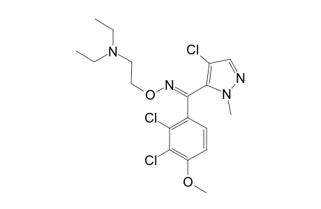 2-[[(4-chloro-2-methyl-pyrazol-3-yl)-(2,3-dichloro-4-methoxy-phenyl)methylene]amino]oxyethyl-diethyl-amine