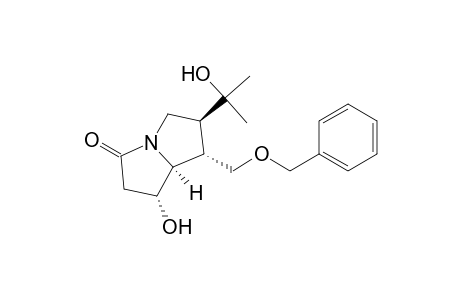 3H-Pyrrolizin-3-one, hexahydro-1-hydroxy-6-(1-hydroxy-1-methylethyl)-7-[(phenylmethoxy)methyl]-, [1R-(1.alpha.,6.beta.,7.alpha.,7a.alpha.)]-
