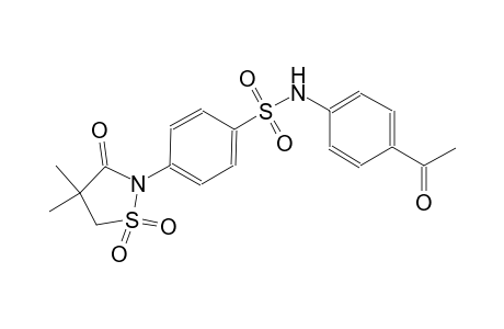 benzenesulfonamide, N-(4-acetylphenyl)-4-(4,4-dimethyl-1,1-dioxido-3-oxo-2-isothiazolidinyl)-
