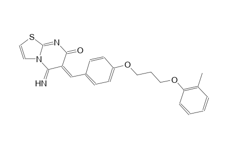 (6Z)-5-imino-6-{4-[3-(2-methylphenoxy)propoxy]benzylidene}-5,6-dihydro-7H-[1,3]thiazolo[3,2-a]pyrimidin-7-one