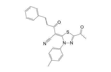5-Acetyl-2-(cinnamoyl)cyanomethylene-3-(4-tolyl)-2,3-dihydro-1,3,4-thiadiazole