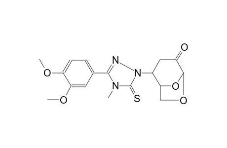 (1S,5R)-2-(3-(3,4-dimethoxyphenyl)-4-methyl-5-thioxo-4,5-dihydro-1H-1,2,4-triazol-1-yl)-6,8-dioxabicyclo[3.2.1]octan-4-one
