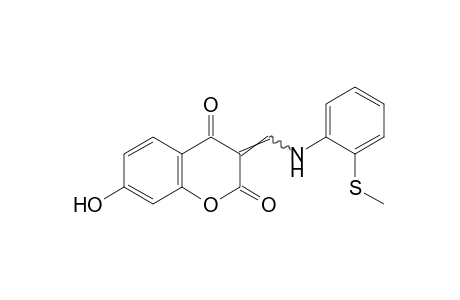 7-hydroxy-3-{[o-(methylthio)anilino]methylene}-2,4-chromandione