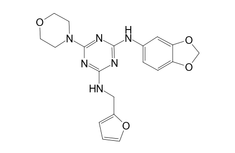 1,3-benzodioxol-5-yl-[4-(2-furfurylamino)-6-morpholino-s-triazin-2-yl]amine
