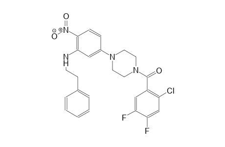 benzeneethanamine, N-[5-[4-(2-chloro-4,5-difluorobenzoyl)-1-piperazinyl]-2-nitrophenyl]-
