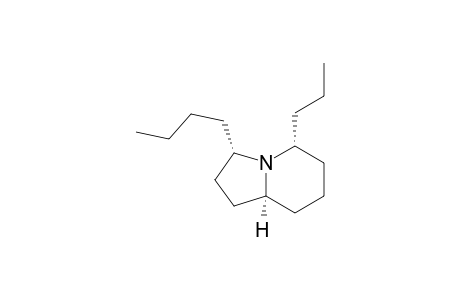 Indolizine, 3-butyloctahydro-5-propyl-, (3.alpha.,5.alpha.,8a.alpha.)-