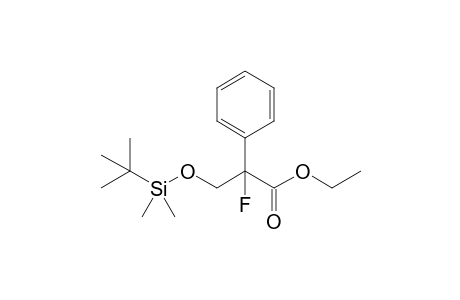 3-[tert-butyl(dimethyl)silyl]oxy-2-fluoro-2-phenyl-propionic acid ethyl ester