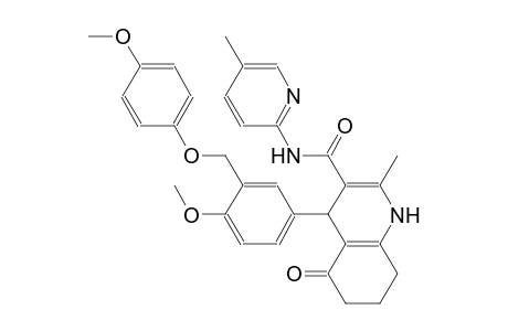 4-{4-methoxy-3-[(4-methoxyphenoxy)methyl]phenyl}-2-methyl-N-(5-methyl-2-pyridinyl)-5-oxo-1,4,5,6,7,8-hexahydro-3-quinolinecarboxamide