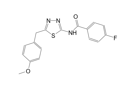 4-fluoro-N-[5-(4-methoxybenzyl)-1,3,4-thiadiazol-2-yl]benzamide
