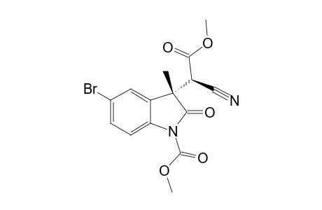 5-BrOMO-3-METHYL-2-OXINDOLE;.ETHYL-3-(1-CYANO-2-METHOXY-2-OXOETHYL)-5-BrOMO-2,3-DIHYDRO-3-METHYL-1H-2-OXINDOLE-1-CARBOXYLATE