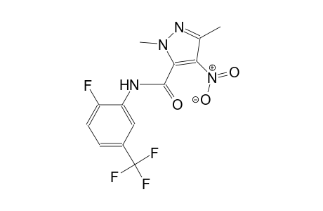 N-[2-fluoro-5-(trifluoromethyl)phenyl]-1,3-dimethyl-4-nitro-1H-pyrazole-5-carboxamide