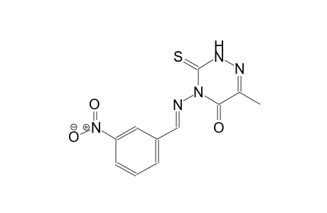 1,2,4-triazin-5(2H)-one, 3,4-dihydro-6-methyl-4-[[(E)-(3-nitrophenyl)methylidene]amino]-3-thioxo-