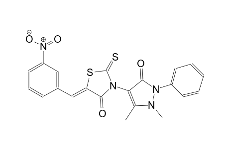 (5Z)-3-(1,5-dimethyl-3-oxo-2-phenyl-2,3-dihydro-1H-pyrazol-4-yl)-5-(3-nitrobenzylidene)-2-thioxo-1,3-thiazolidin-4-one