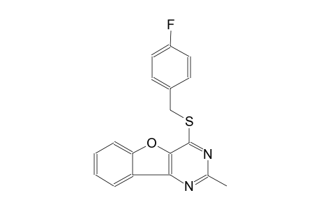 4-fluorobenzyl 2-methyl[1]benzofuro[3,2-d]pyrimidin-4-yl sulfide