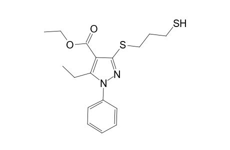 4-Carboethoxy-5-ethyl-3-(3-mercaptoeth-1-yl)thio-5-methyl-1-phenylpyrazole