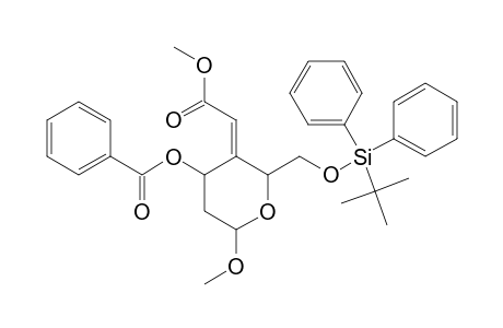 METHYL-3-O-BENZOYL-6-O-(TERT.-BUTYLDIPHENYLSILYL)-2,4-DIDEOXY-4-C-[E-(METHOXYCARBONYL)-METHYLENE]-ALPHA-D-ERYTHRO-HEXOPYRANOSIDE