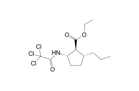 Rl,trans-2, trans-5, Ethyl 2-Trichloroacetylamino-5-propyl-cyclopentanecarboxylate
