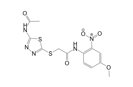 2-{[5-(acetylamino)-1,3,4-thiadiazol-2-yl]sulfanyl}-N-(4-methoxy-2-nitrophenyl)acetamide