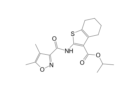 isopropyl 2-{[(4,5-dimethyl-3-isoxazolyl)carbonyl]amino}-4,5,6,7-tetrahydro-1-benzothiophene-3-carboxylate